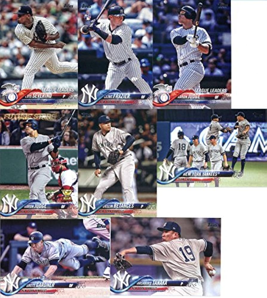 Amazon.com: 2018 Topps New York Yankees Team Set of 17